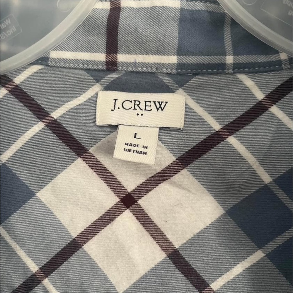J. Crew light blue, size large flannel - Picture 2 of 2